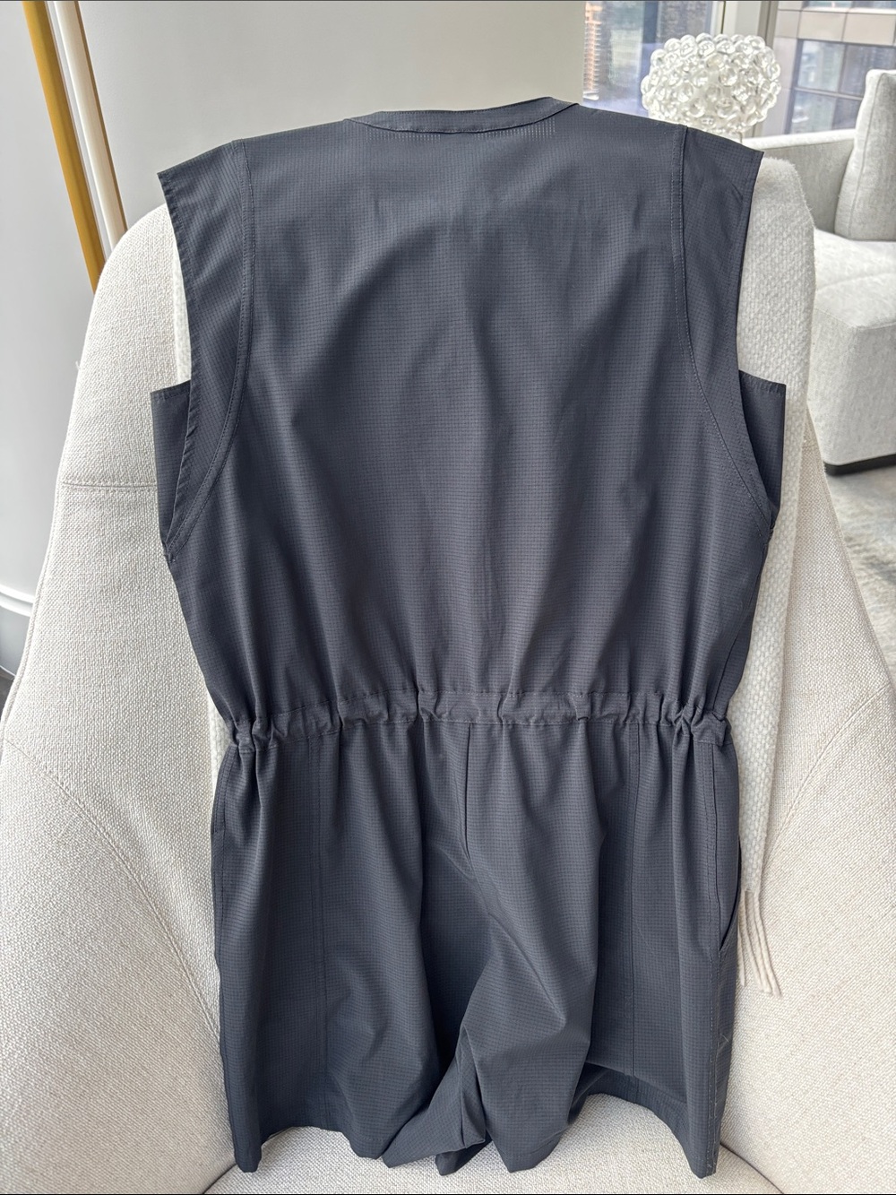 Black Athletic Zip-Front Romper - Picture 4 of 4